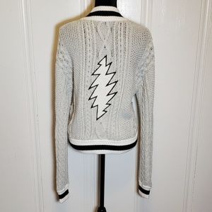 Margaret O'Leary Cabled Embroidery Cardigan